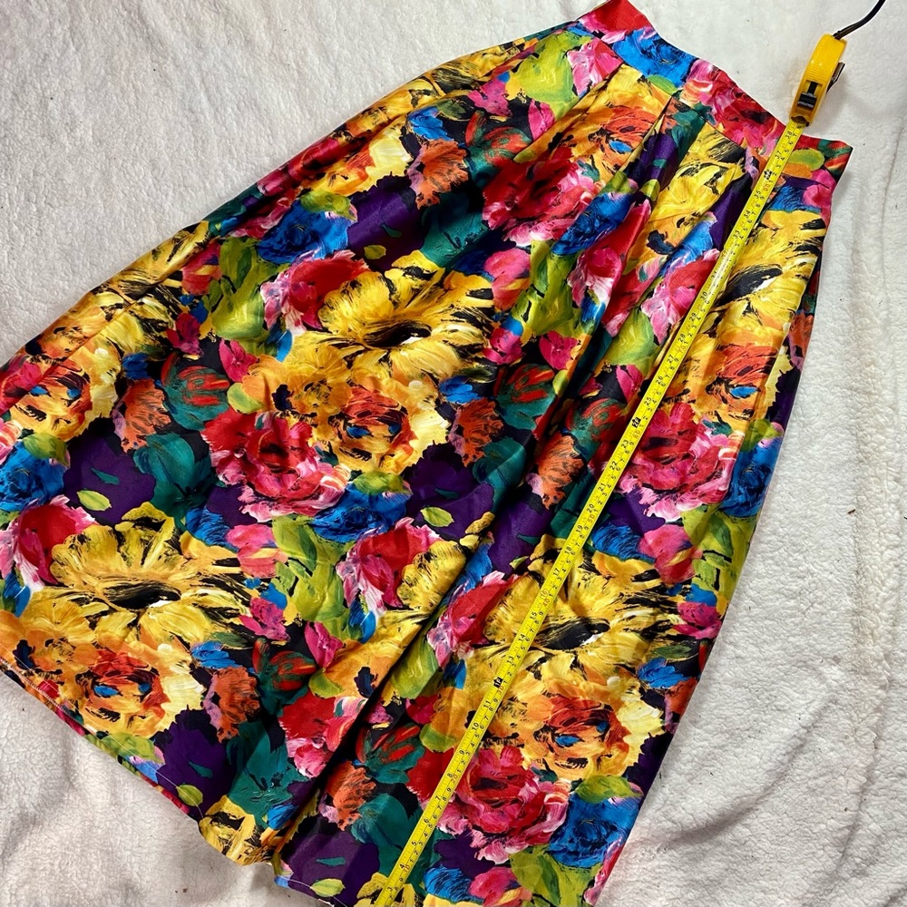 Ark & Co floral A-line full circle maxi long skirt - Picture 4 of 9